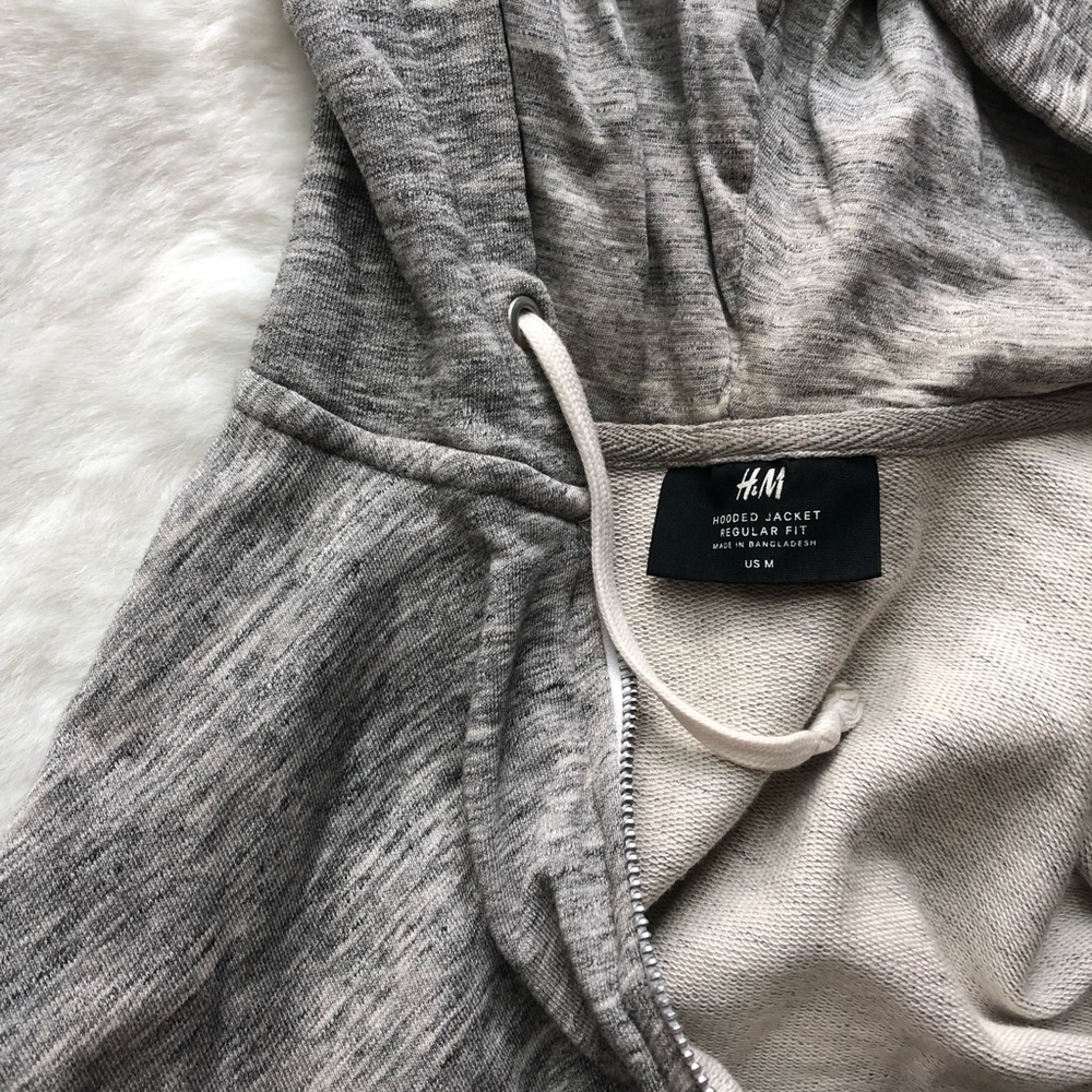 Plain gray zip up hoodie